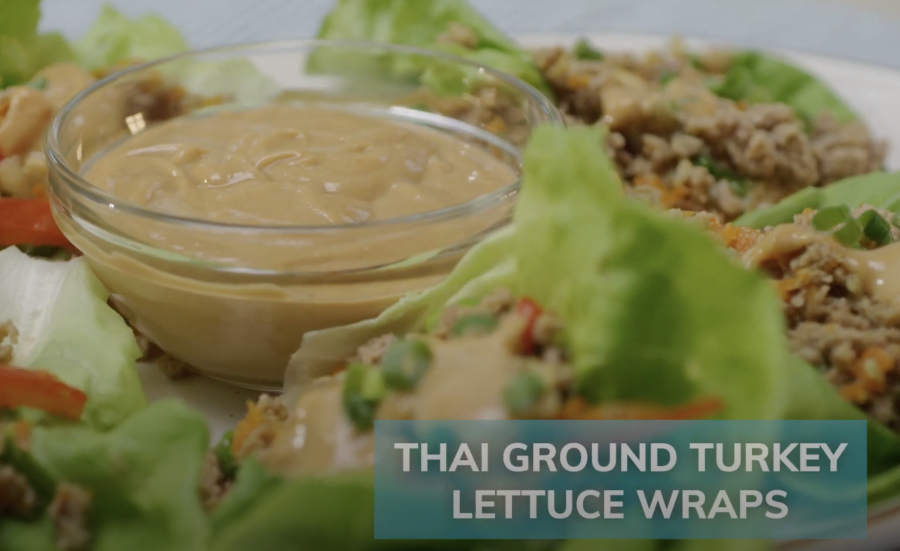 Thai Ground Turkey Lettuce Wraps